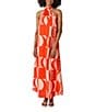 CROSBY by Mollie Burch Cleo Printed Crisscross Halter Neck Self Tie Sleeveless Maxi Dress, Color:Always Sunny - Image 3