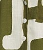 CROSBY by Mollie Burch Crosby By Mollie Burch Coordinating Ida Notch Collar Linen Blend Short Sleeve Abstract Print Button Front Shirt, Color:Pave The Way - Image 4