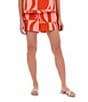 CROSBY by Mollie Burch Drake Printed Elastic High Waist Flat Front Coordinating Shorts, Color:Always Sunny - Image 3