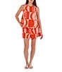 CROSBY by Mollie Burch Drake Printed Elastic High Waist Flat Front Coordinating Shorts, Color:Always Sunny - Image 4