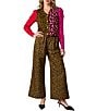 CROSBY by Mollie Burch Jasper Coordinating High Rise Relaxed Spotted Wide Leg Pants, Color:Ink Spots - Image 3