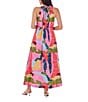 CROSBY by Mollie Burch Julie Floral Whimsy Print Split Neck Sleeveless Maxi Dress, Color:Floral Whimsy - Image 2