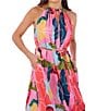 CROSBY by Mollie Burch Julie Floral Whimsy Print Split Neck Sleeveless Maxi Dress, Color:Floral Whimsy - Image 4