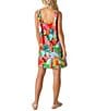 CROSBY by Mollie Burch Warren Tropical Floral Printed Square Neck Sleeveless Shift Dress, Color:Tropicana - Image 2
