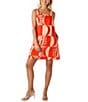 CROSBY by Mollie Burch Warren Sunny Printed Square Neck Sleeveless Shift Dress, Color:Always Sunny - Image 1