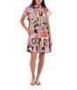 CROSBY by Mollie Burch CROSBY By Mollie Burch Printed Whitley Mock Neck Short Flutter Sleeve Dress, Color:Seedlings - Image 3