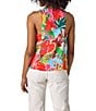 CROSBY by Mollie Burch Wynne Tropical Printed Crew Neck Racerback Tank, Color:Tropicana - Image 2