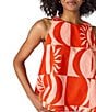 CROSBY by Mollie Burch Wynne Printed Crew Neck Coordinating Racerback Tank, Color:Always Sunny - Image 4