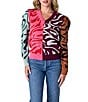 CROSBY by Mollie Burch Crosby By Mollie Burch Zebra Teddie Sweater, Color:Zebra - Image 3