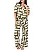 CROSBY by Mollie Burch Ziggy Abstract Print High Rise Linen Blend Coordinating Pants, Color:Pave The Way - Image 3