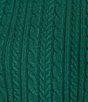 Current Air Cable Knit Point Collar Short Sleeve Sweater Top - Image 4