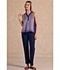 Current Air Coordinating Checker Border Print V-Neck Sleeveless Top - Image 4