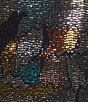 Current Air Coordinating Metallic Sequin Sheath Skirt, Color:Black Multi - Image 4