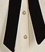 Current Air Crew Knit Neck Long Sleeve Front Ribbon Bow Button Front Sweater Cardigan - Image 4