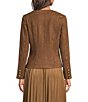 Current Air Faux Suede Round Neck Long Sleeve Button Front Jacket - Image 2