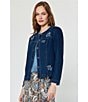 Current Air Floral Embroidered Denim Jacket - Image 4