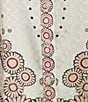 Current Air Floral Print Point Collar Long Sleeve Button Front Coordinating Shirt, Color:Light Apricot - Image 5