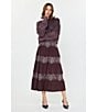 Current Air Fuzzy Lurex Bell Sleeve Boxy Sweater, Color:Berry - Image 6