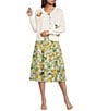 Current Air Lemon Patch Crew Neck Long Sleeve Button Front Cardigan - Image 5