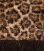 Current Air Leopard Faux Fur Round Neck Long Sleeve Pullover Jacket - Image 4