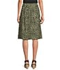Current Air Leopard Print A-Line Skirt, Color:Olive Green Leopard - Image 2