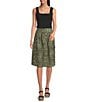 Current Air Leopard Print A-Line Skirt, Color:Olive Green Leopard - Image 3