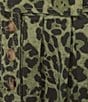Current Air Leopard Print A-Line Skirt, Color:Olive Green Leopard - Image 4