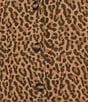 Current Air Leopard Print Crew Neck Long Sleeve Button Front Cardigan, Color:Leopard - Image 4