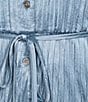 Current Air Pleated Collared Sleeveless Button Front Midi Shirtdress, Color:Blue - Image 3