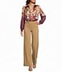 Current Air Ponte High Rise Flared Wide Leg Pants - Image 3