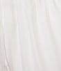 Current Air Poplin Collared Split V-Neck Short Sleeve Scalloped Embroidered A-Line Midi Dress - Image 3