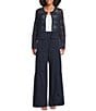 Current Air Poplin Elastic Waist Tiered Wide Leg Pants - Image 3