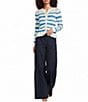 Current Air Poplin Elastic Waist Tiered Wide Leg Pants - Image 4