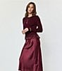 Current Air Ribbed Knit Crew Neck Long Sleeve Fitted Sweater Top - Image 6