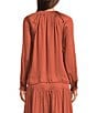 Current Air Split V-Neck Long Sleeve Pull On Coordinating Blouse - Image 2