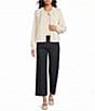 Current Air Woven Crew Neck Long Sleeve Sweater Cardigan - Image 3