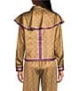 Current Air Woven Satin Polka Dot Print Point Collar Button Down Cape Coordinating Blouse - Image 2