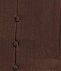 Current Air Woven Twill Split Round Neck Long Sleeve Button Front Top - Image 4