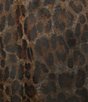 Current Air Woven Velvet Leopard Print Split V-Neck Long Sleeve Pullover Blouse - Image 4