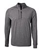 Color:Black Heather - Image 1 - Big & Tall Adapt Eco Knit Heather Quarter-Zip Pullover