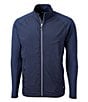 Color:Navy Blue - Image 1 - Big & Tall Adapt Eco Knit Hybrid Wind-Resistant Stretch Full-Zip Jacket