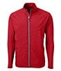 Color:Red - Image 1 - Big & Tall Adapt Eco Knit Hybrid Wind-Resistant Stretch Full-Zip Jacket