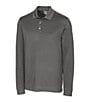 Cutter & Buck Big & Tall Advantage Tri-Blend Pique Performance Stretch Long-Sleeve Polo Shirt, Color:Elemental Grey - Image 1