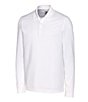 Color:White - Image 1 - Big & Tall Advantage Tri-Blend Pique Performance Stretch Long-Sleeve Polo Shirt