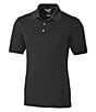 Color:Black - Image 1 - Big & Tall Advantage Tri-Blend Pique Performance Stretch Short-Sleeve Polo Shirt