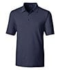 Color:Liberty Navy - Image 1 - Big & Tall Forge Polo Pencil Stripe Performance Stretch Short-Sleeve Polo Shirt