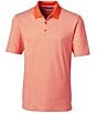 Color:College Orange - Image 1 - Big & Tall Forge Polo Tonal Stripe Performance Stretch Short-Sleeve Polo Shirt
