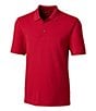 Color:Cardinal Red - Image 1 - Big & Tall Forge Solid Performance Stretch Short-Sleeve Polo Shirt