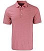 Color:Cardinal Red/White - Image 1 - Big & Tall Performance Stretch Forge Eco Double Stripe Short Sleeve Polo Shirt