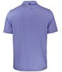 Color:Tour Blue/White - Image 2 - Big & Tall Performance Stretch Forge Eco Double Stripe Short Sleeve Polo Shirt